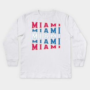 TEXT ART USA MIAMI Kids Long Sleeve T-Shirt